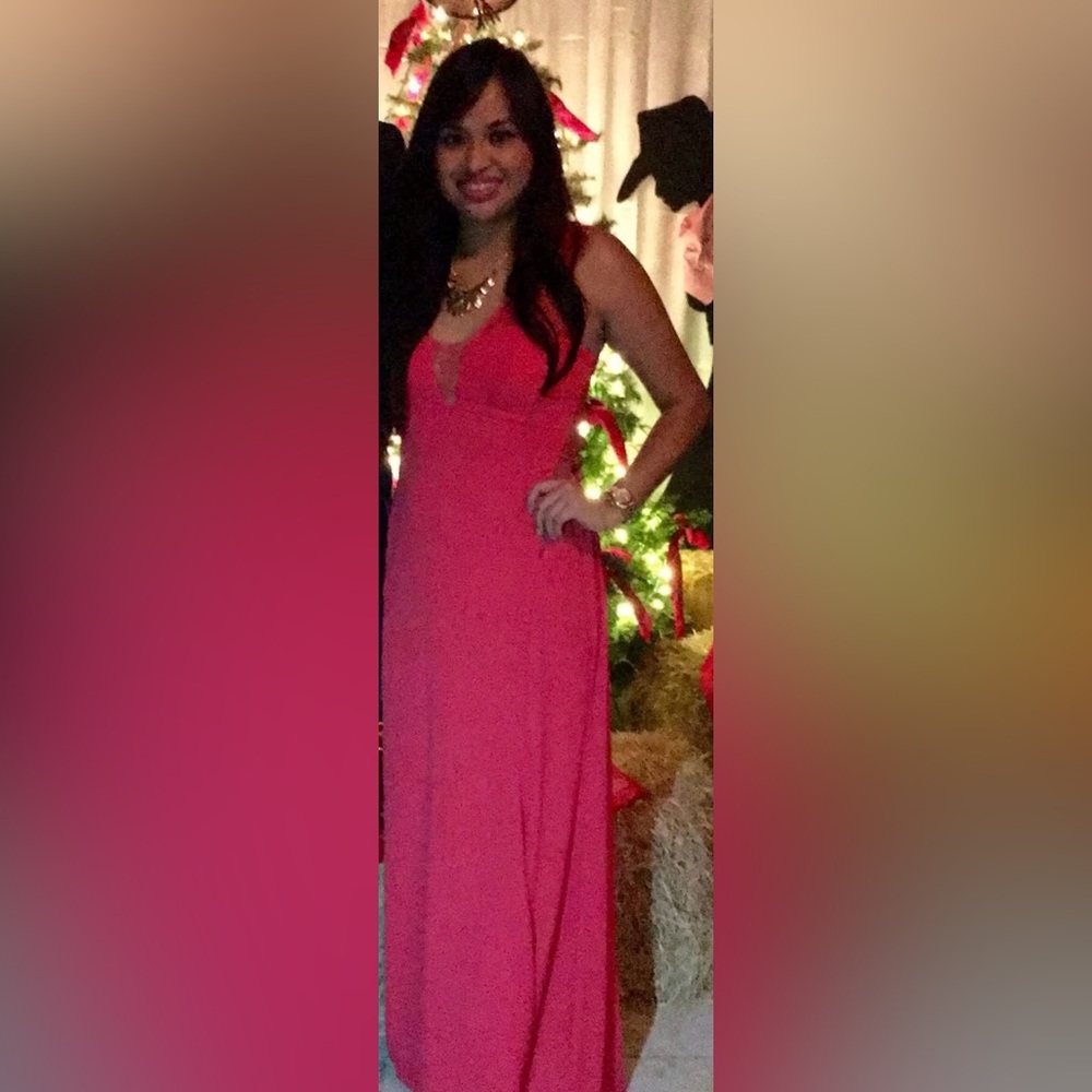 Bcbgmaxazria Lipstick Red Maxi Dress